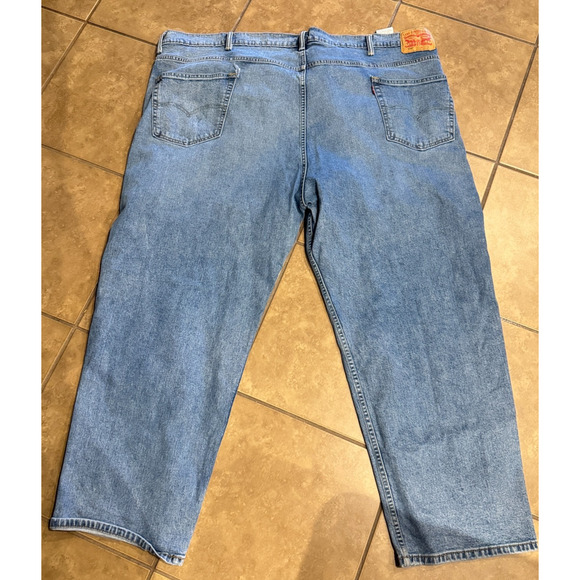 Levis 550 Relaxed Straight Jeans Big Mens 54x30 Blue denim Loose Everyday Casual - Picture 2 of 7